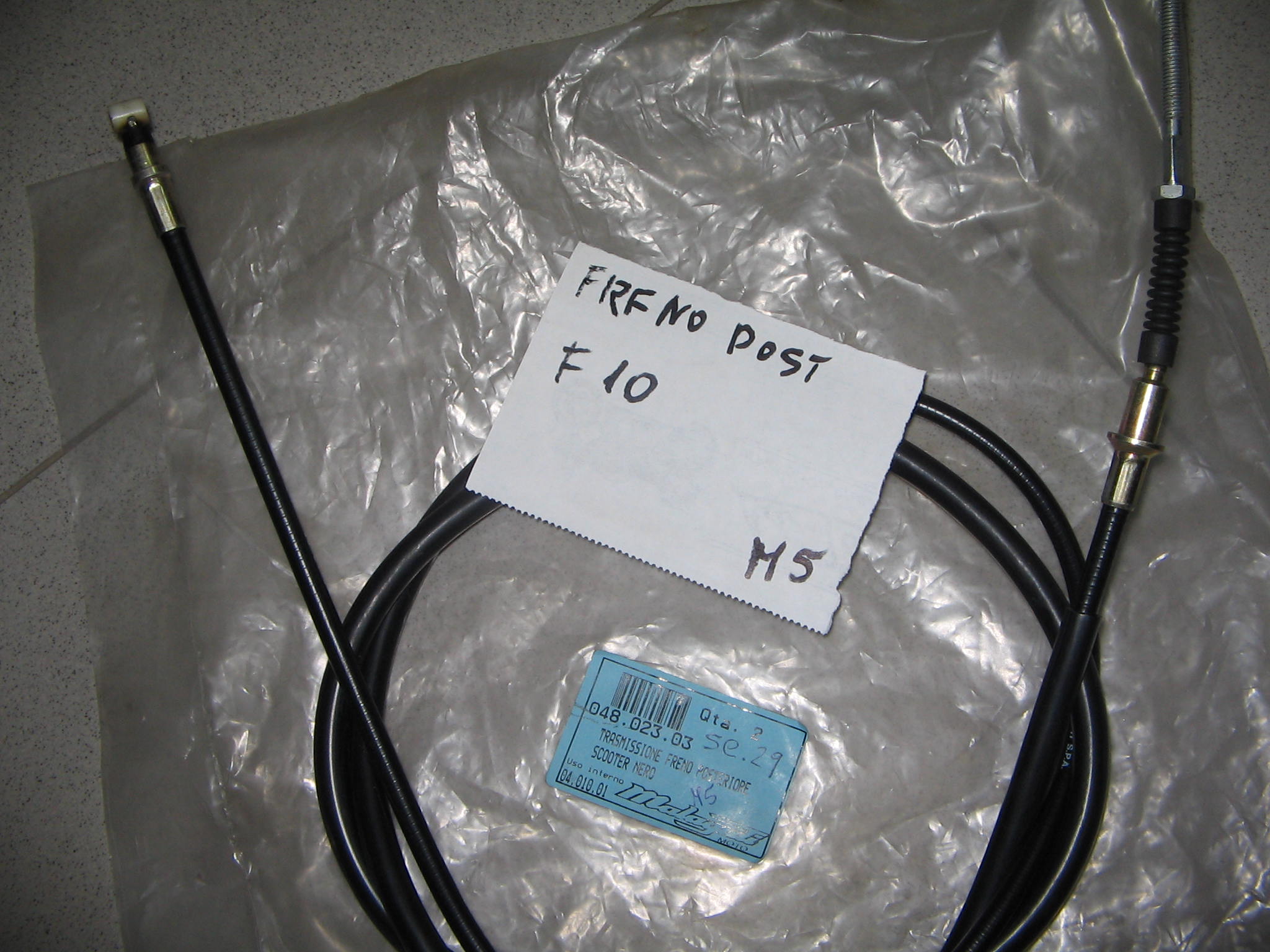 MALAGUTI F 10 CAVO FRENO POSTERIORE N.9088
